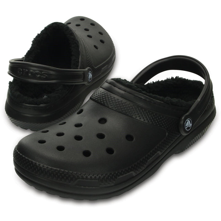 Women's Crocs 203591 Classic Lined Clog Sandals in Black - Image 1