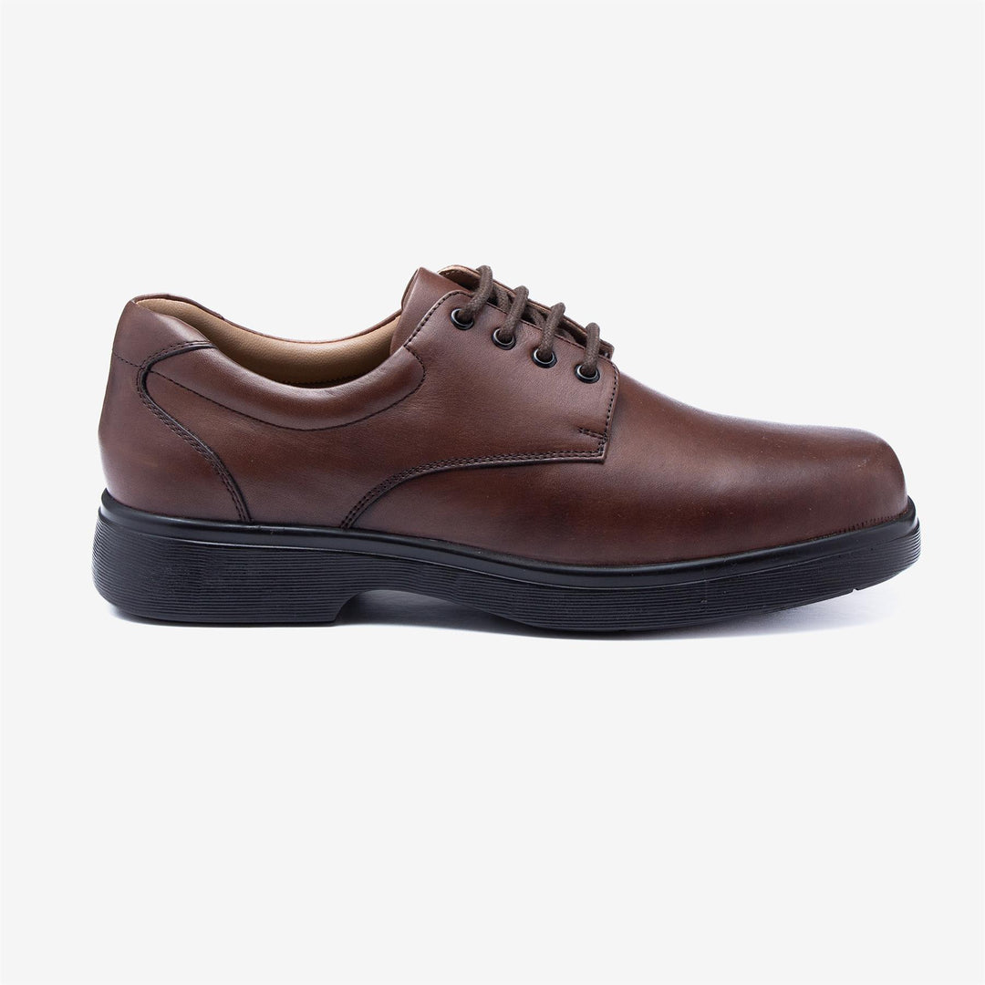 Mens Wide Fit Tredd Well Spencer Shoes in Black - Image 9