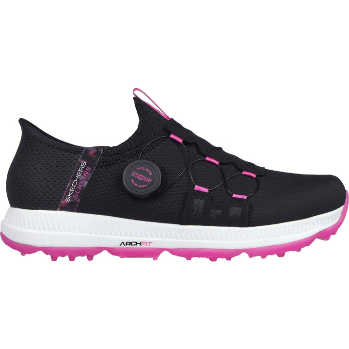 Women's Wide Fit Skechers 123062 Slip-ins Waterproof Go Golf Elite 5 Trainers in Grey/Aqua - Image 1
