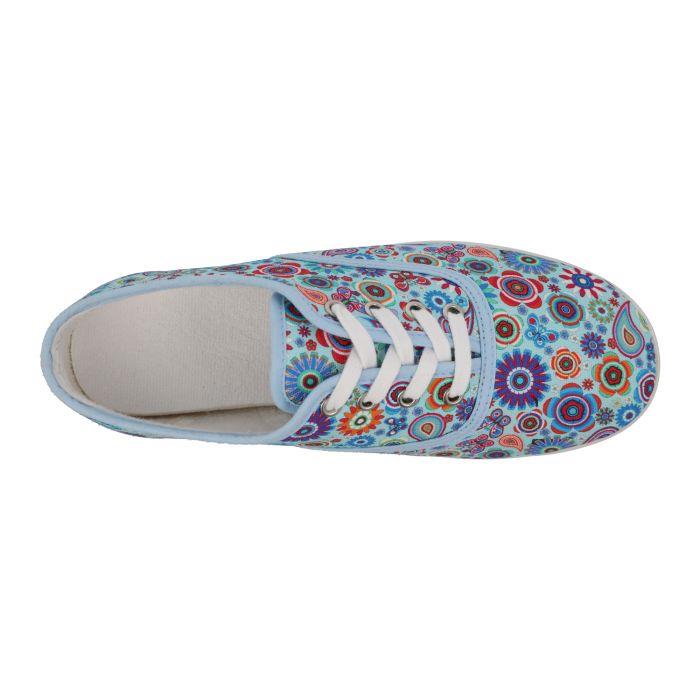 Women's Wide Fit DB Charlie Canvas Shoes in Red Textile - Image 1