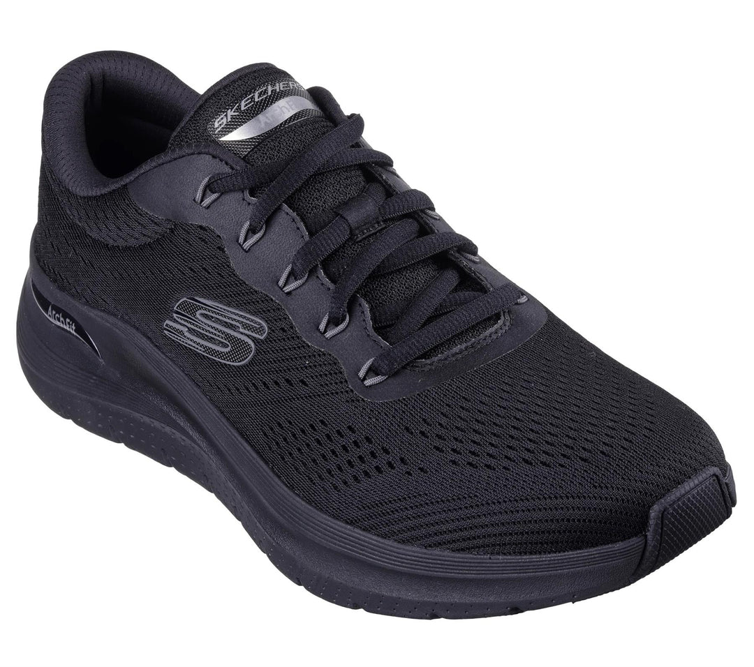 Men's Wide Fit Skechers 232700 Arch Fit 2.0 Walking Trainers in Black - Image 4