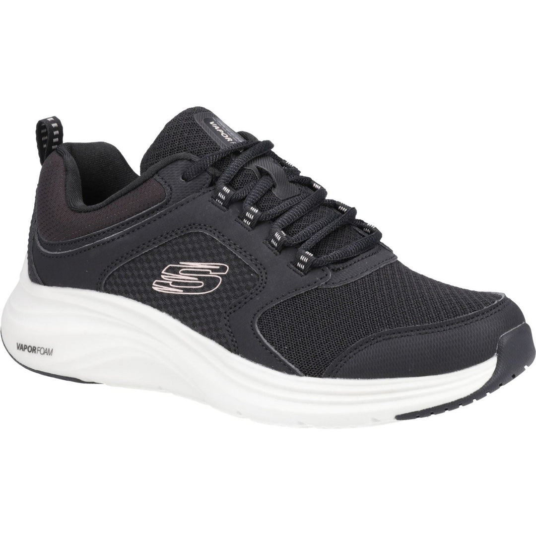 Women's Wide Fit Skechers 150023 Vapor Foam Trainers - Black/Pink in Black/Pink - Image 3