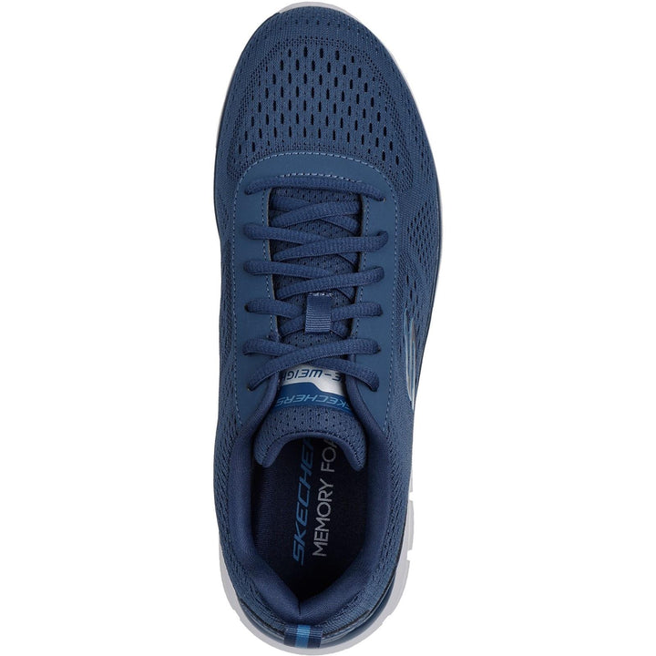 Men's Wide Fit Skechers Track 232758 Leshur Trainers in Blue - Image 1