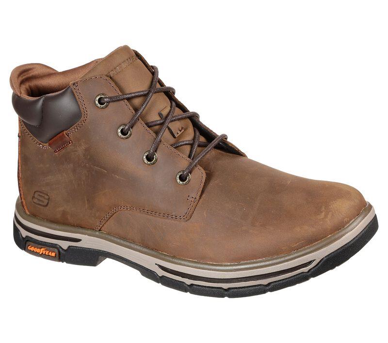 Men's Wide Fit Skechers 204394 Segment 2.0 Brogden Boots - Desert/Brown in Desert/Brown - Image 3