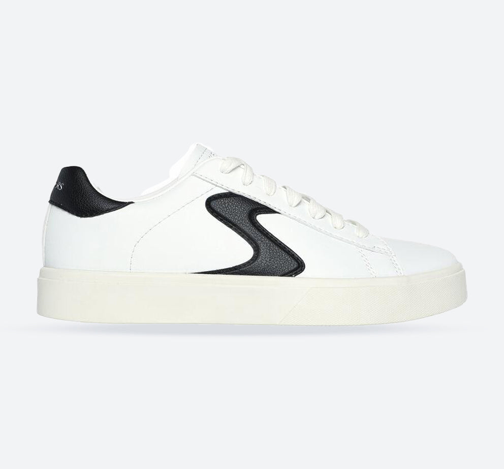 Women's Wide Fit Skechers 185016 Eden Lx Beaming Trainers in White/Black - Image 1