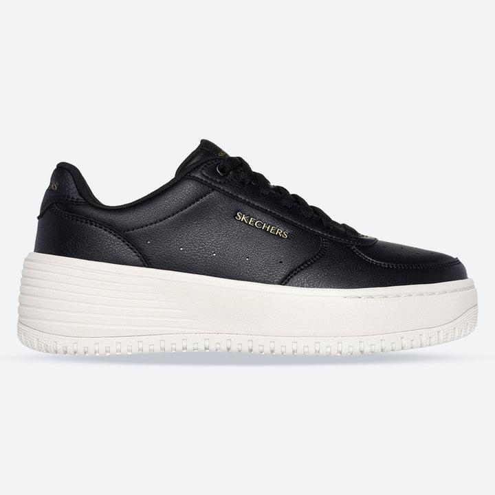Women's Wide Fit Skechers 185110 Court Classics Grand 92 Be Lifted Trainers in Black - Image 1