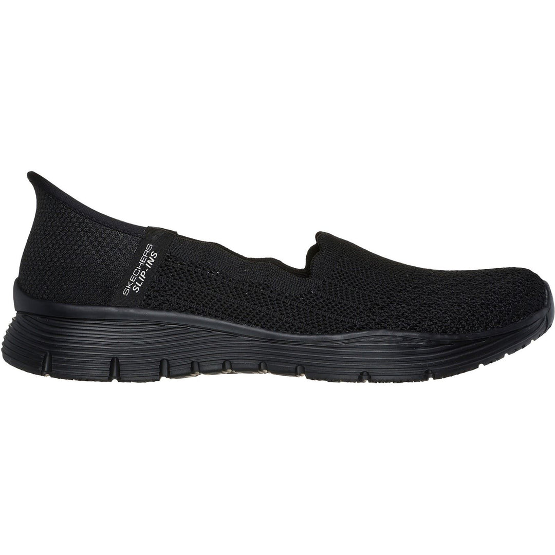 Women's Wide Fit Skechers 158980 Slip-ins Seager Believe It Shoes in Black - Image 2