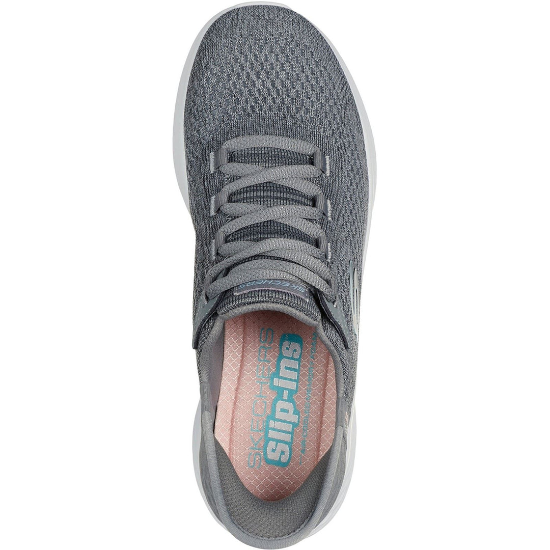 Women's Wide Fit Skechers 150012 Slip-ins Skech Lite Pro Natural Trainers in Grey/Multi - Image 5