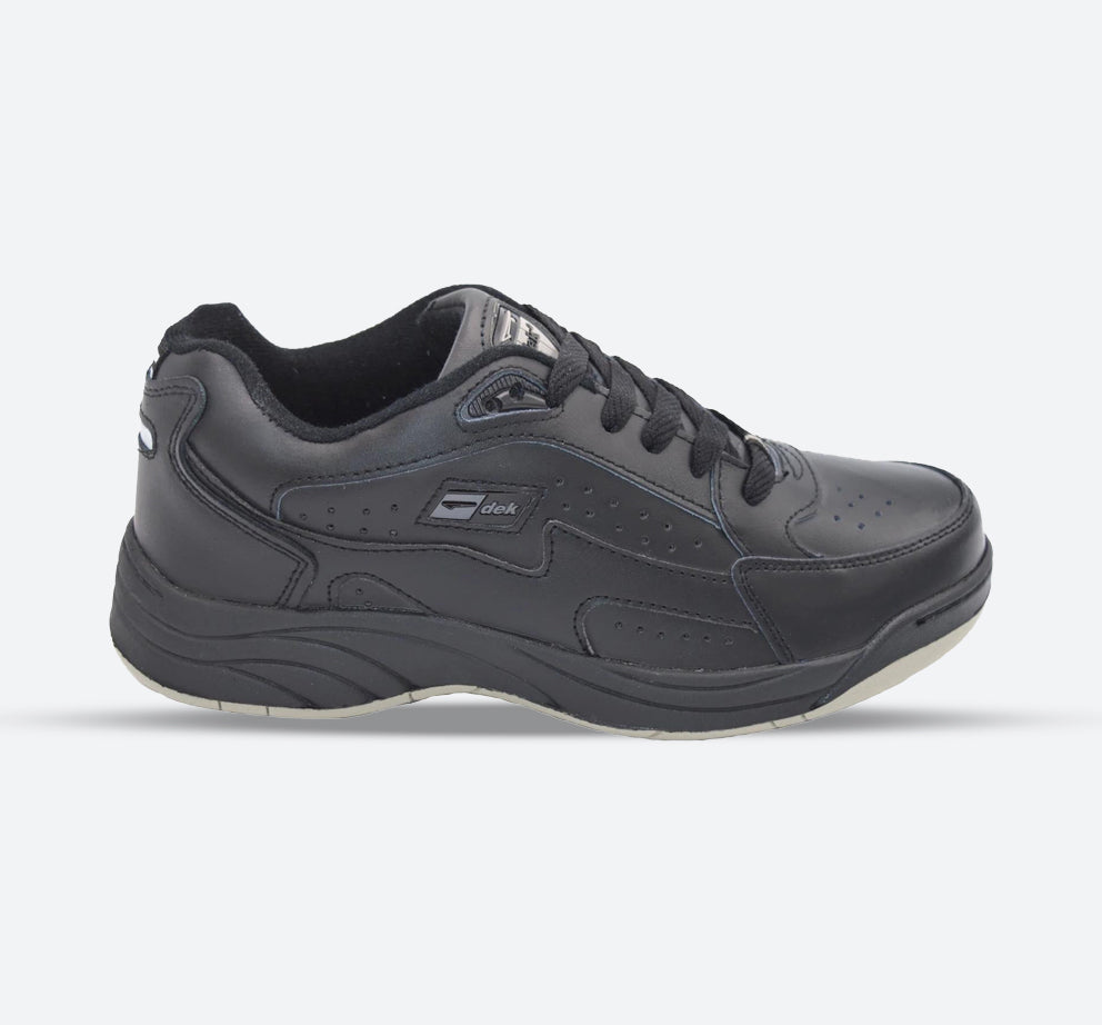 Mens Wide Fit Dek Orlance 187AY Trainers in Black - Image 1