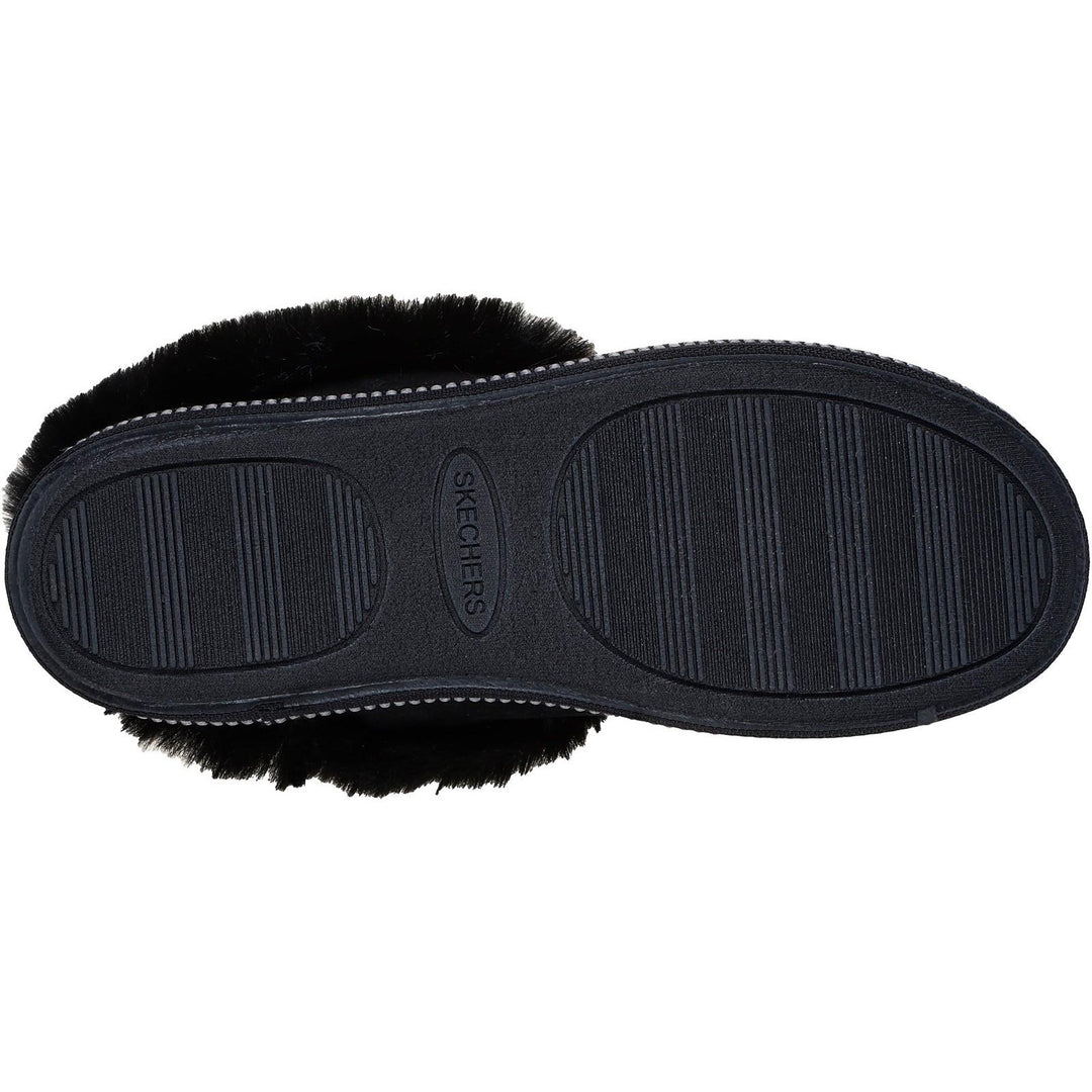 Women's Wide Fit Skechers 169012 Cozy Campfire Winter Nights Slippers in Black - Image 6