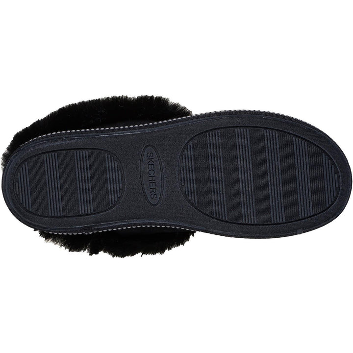 Women's Wide Fit Skechers 169012 Cozy Campfire Winter Nights Slippers in Black - Image 1