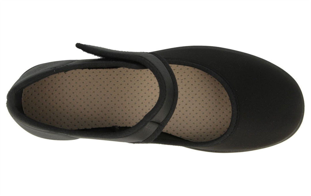 Womens Wide Fit DB Eve Shoes in Black / Stretch - Image 5