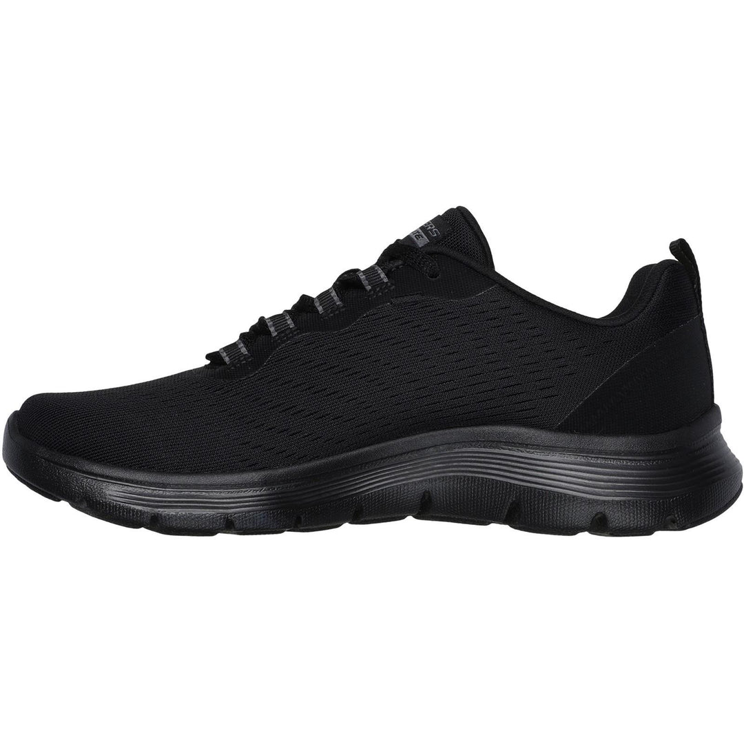 Women's Wide Fit Skechers 150201 Flex Appeal 5.0 New Path Trainer in Black - Image 4