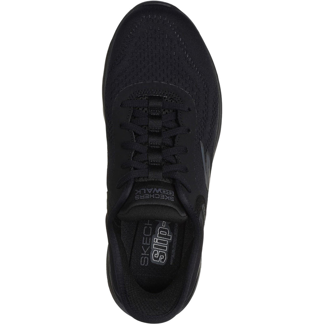Women's Wide Fit Skechers 125233 Slip-ins Go Walk 7 Valin Trainers in Black - Image 5