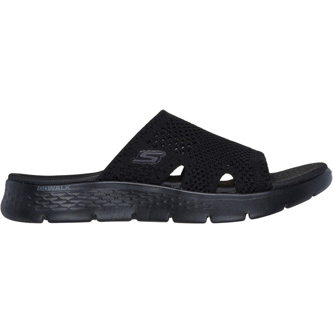 Women's Wide Fit Skechers 141425 Go Walk Flex Elation Sandals in Black - Image 2