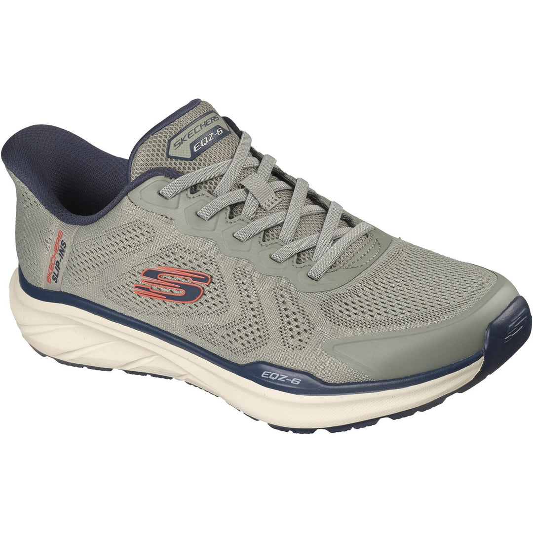 Men's Relaxed Fit Skechers 233106 Slip-ins Equalizer 6.0 Durran Trainers in Green/Multi - Image 3