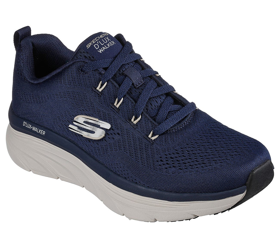 Men's Wide Fit Skechers 232364 Relaxed Fit Meerno D'lux Walker Trainers - Navy in Navy - Image 3
