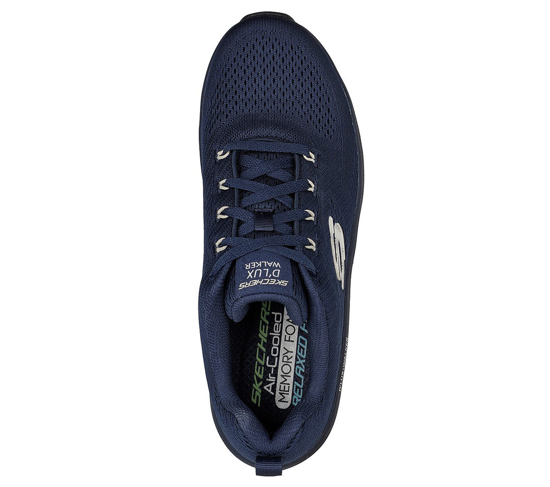 Men's Wide Fit Skechers 232364 Relaxed Fit Meerno D'lux Walker Trainers in Black/Red - Image 17