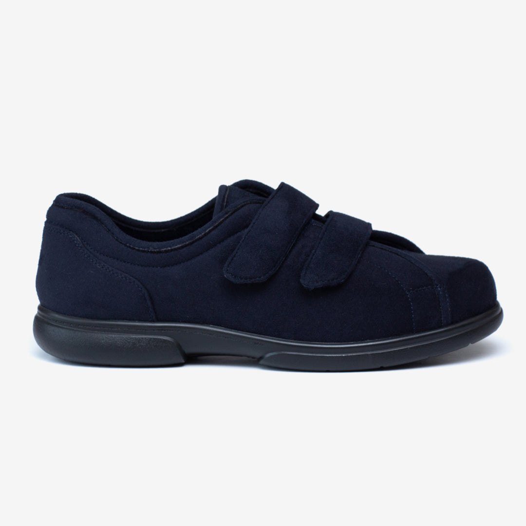Mens Wide Fit Tredd Well Stanley Velcro Slippers in Black - Image 8