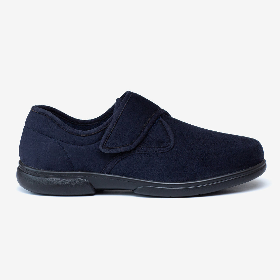 Mens Wide Fit Tredd Well Scott Slippers in Black - Image 8