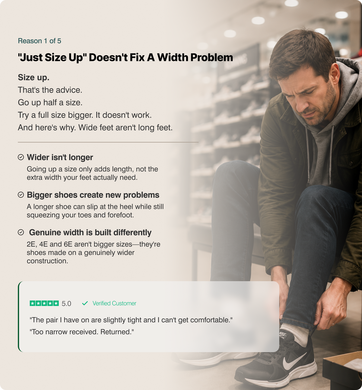 5 Reasons People With Wide Feet Struggle to Find Trainers That Actually Fit