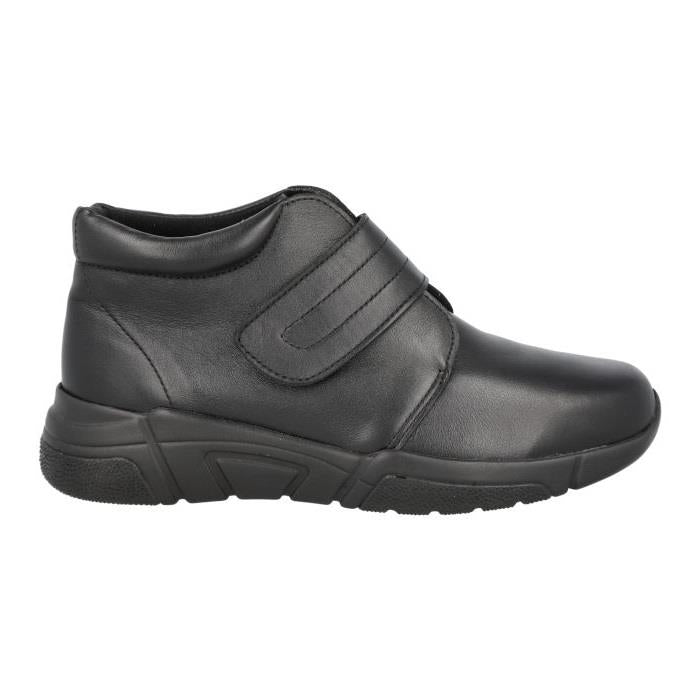Women's Wide Fit DB Bay Ankle Boots in Black Leather - Image 2