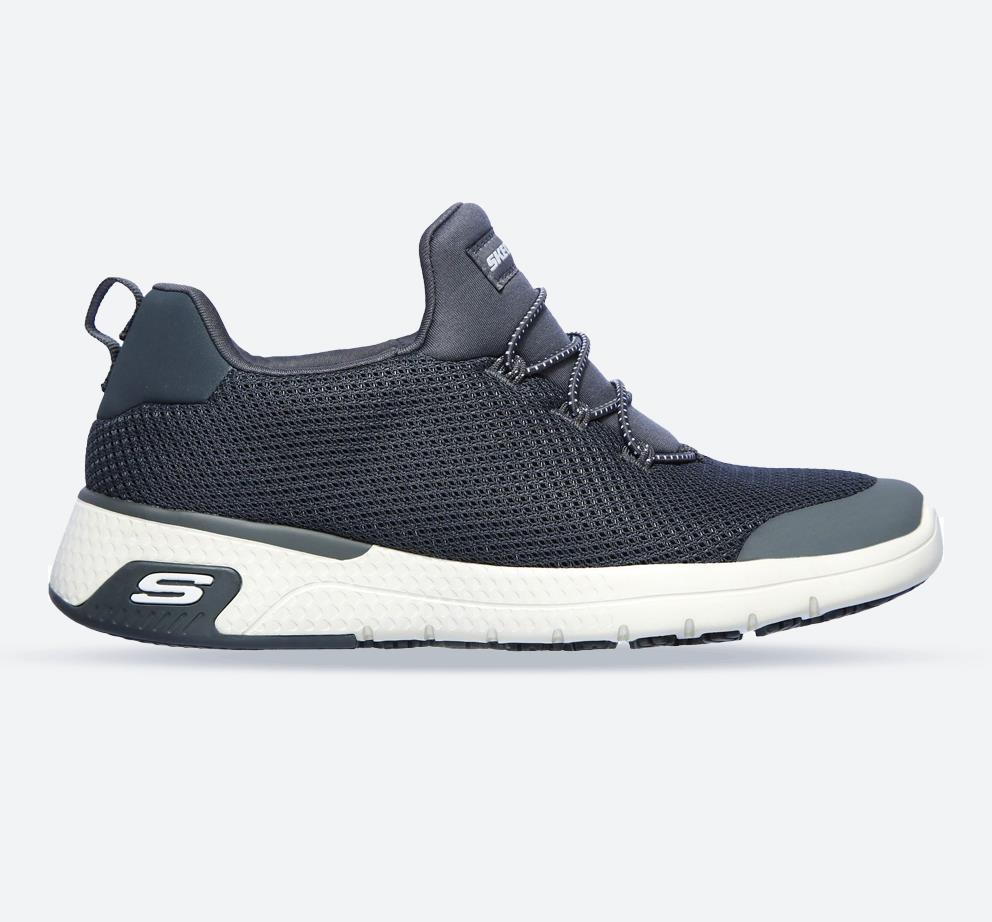 Women's Wide Fit Skechers 77281EC Marsing Waiola SR Safety Trainers - Charcoal in Charcoal - Image 1