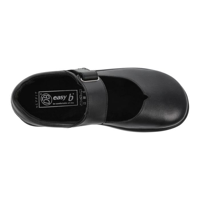 Women's Wide Fit DB Vista Shoes in Black Leather - Image 5