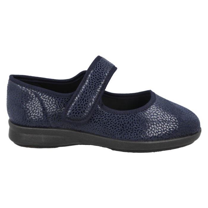 Women's Wide Fit DB Nieve Slippers in Black Stretch - Image 5