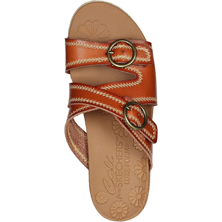 Women's Wide Fit Skechers 119504 Breezie Spring Is Calling Sandals in Luggage - Image 1