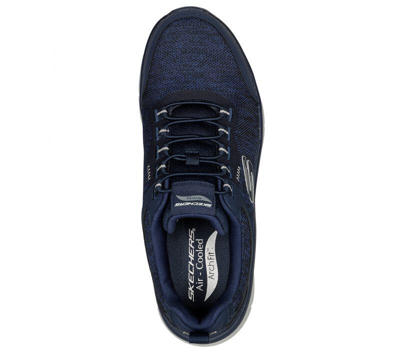 Men's Wide Fit Skechers Relaxed Fit 232503 Arch Fit D'Lux Greeley Trainers in Navy - Image 4
