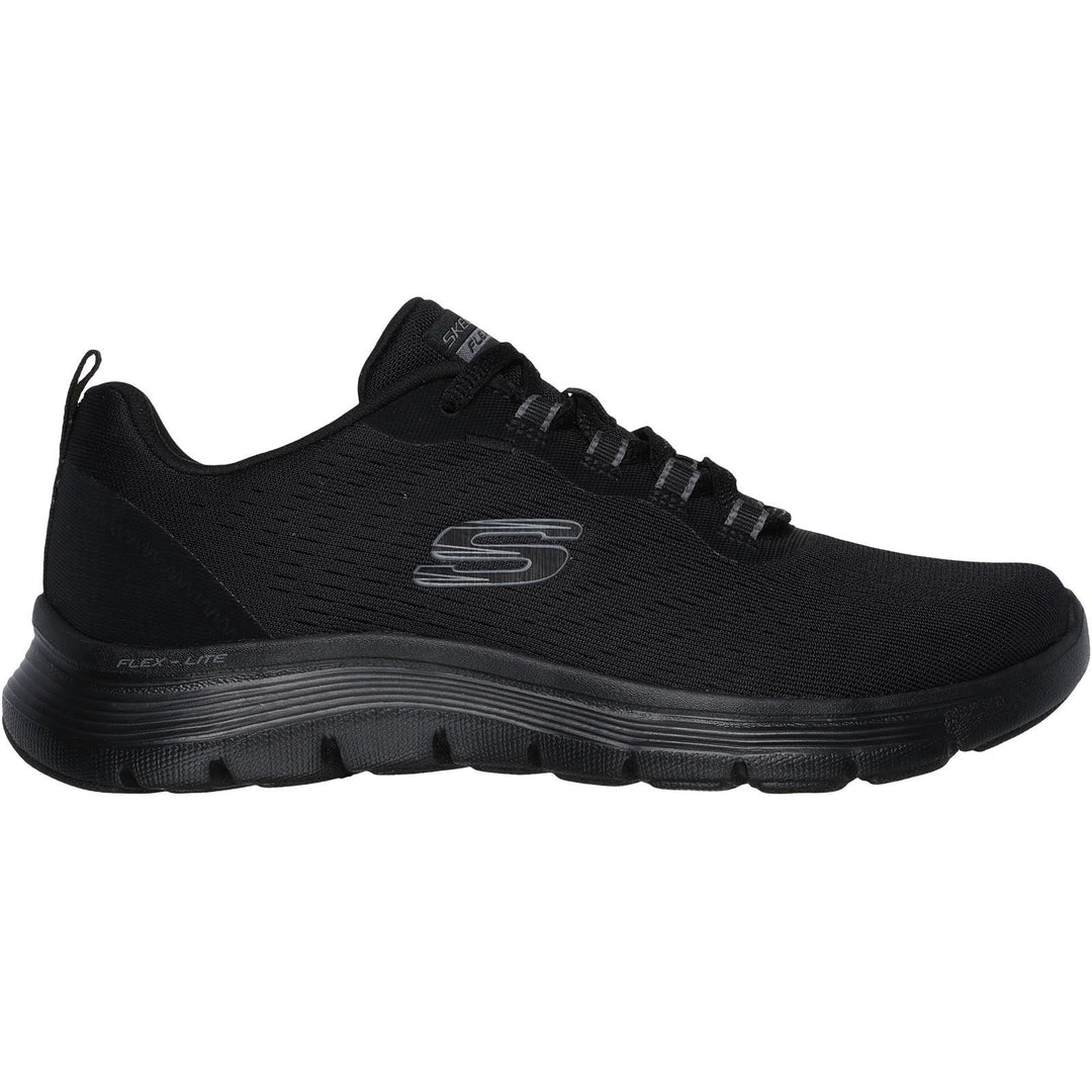 Women's Wide Fit Skechers 150201 Flex Appeal 5.0 New Path Trainer in Black - Image 2