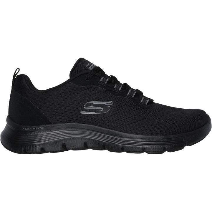 Women's Wide Fit Skechers 150201 Flex Appeal 5.0 New Path Trainer in Black - Image 1