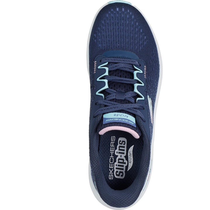 Women's Wide Fit Skechers 150333 Slip-ins Arch Fit 2.0 Fresh Space Trainers in Black/Multi - Image 1