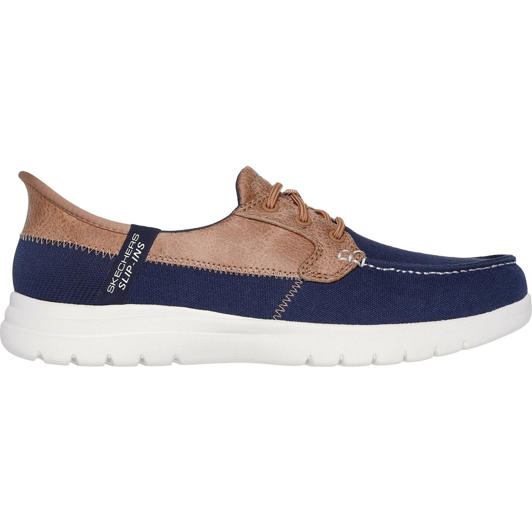 Women's Wide Fit Skechers 136536 Slip-ins Palmilla Trainers in Navy - Image 2
