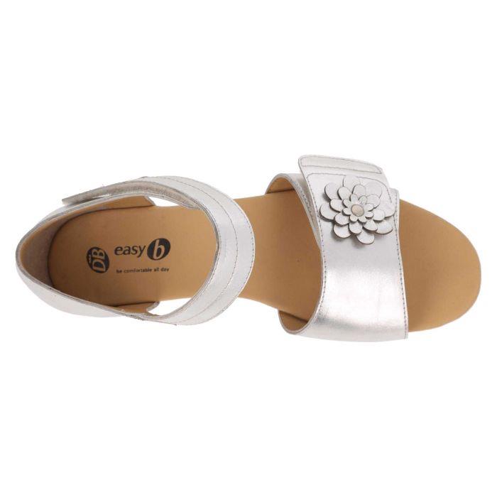 Women's Wide Fit DB Peony Sandals in Black Leather - Image 9