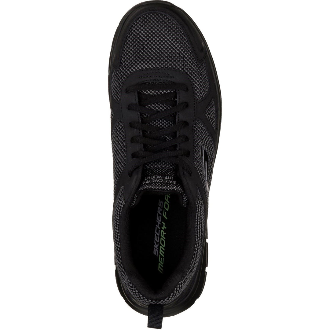 Men's Wide Fit Skechers 52630 Track Bucolo Sports Trainers - Black in Black - Image 5
