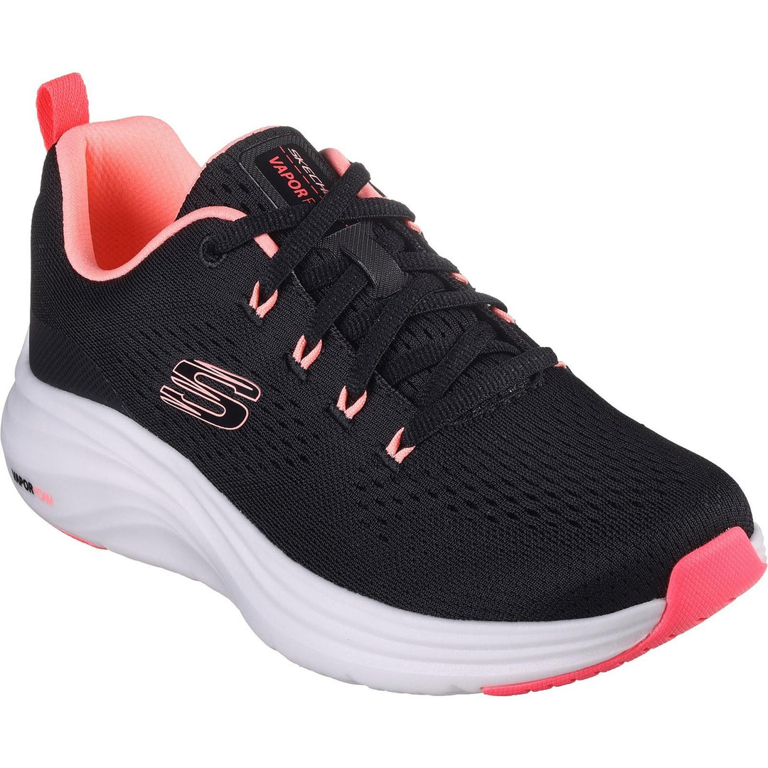 Women's Wide Fit Skechers 150024 Vapor Foam Fresh Trend Trainers in Black/Pink - Image 3