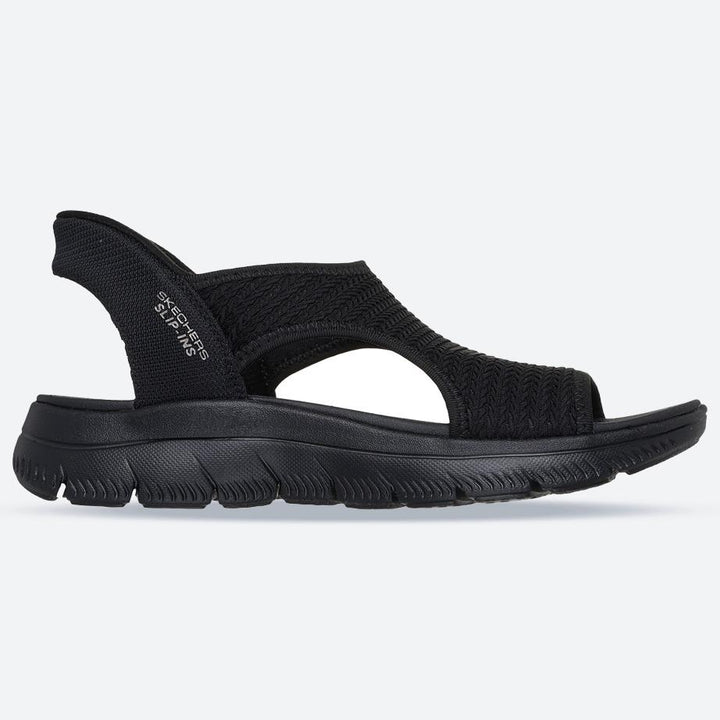 Women's Wide Fit Skechers 119519 Slip-ins Summits Sweetly Evolved Sandals in Black - Image 1
