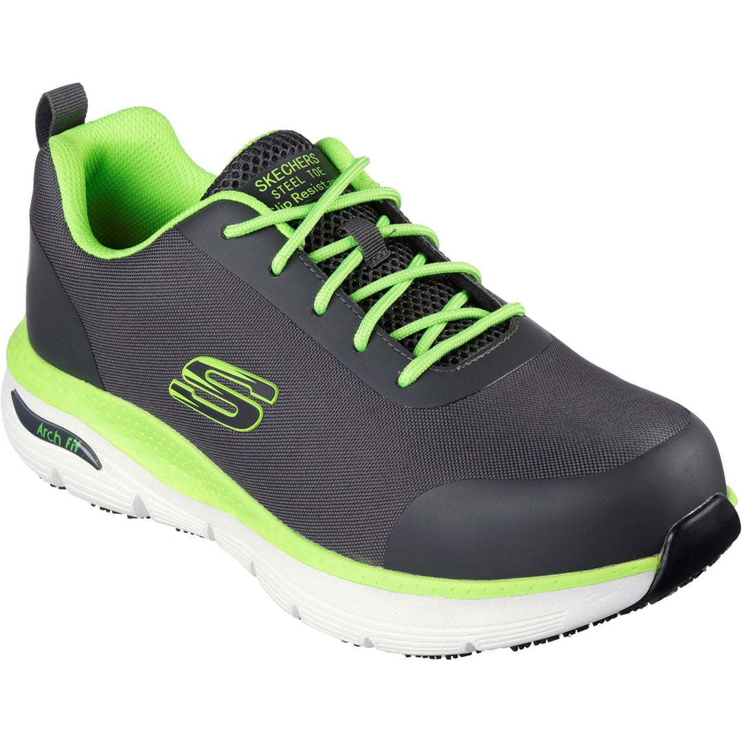 Men's Wide Fit Skechers 200086EC Arch Fit Ringstap Safety Trainers in Black - Image 9