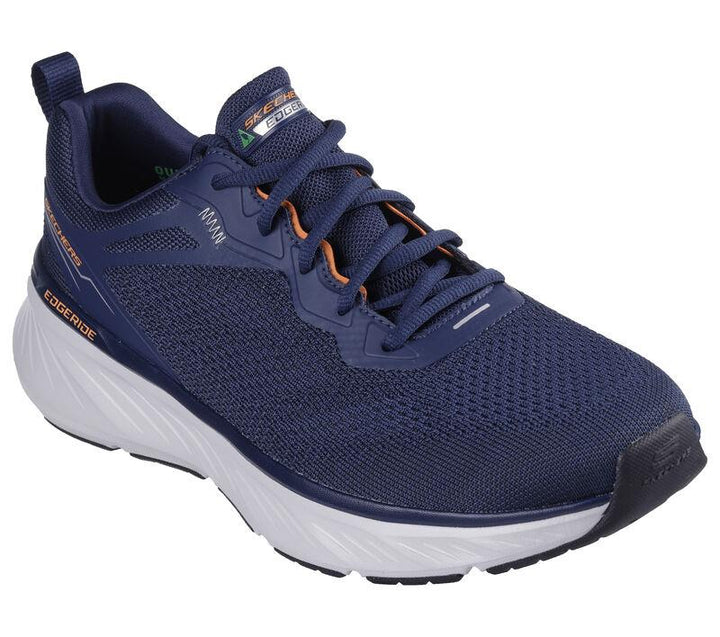 Men's Relaxed Fit Skechers 232836 Edgeride Exxo Trainers - Navy Orange in Navy Orange - Image 1
