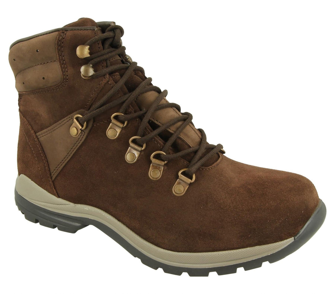 Mens Wide Fit DB Colorado Waterproof Boots in Black Suede - Image 5