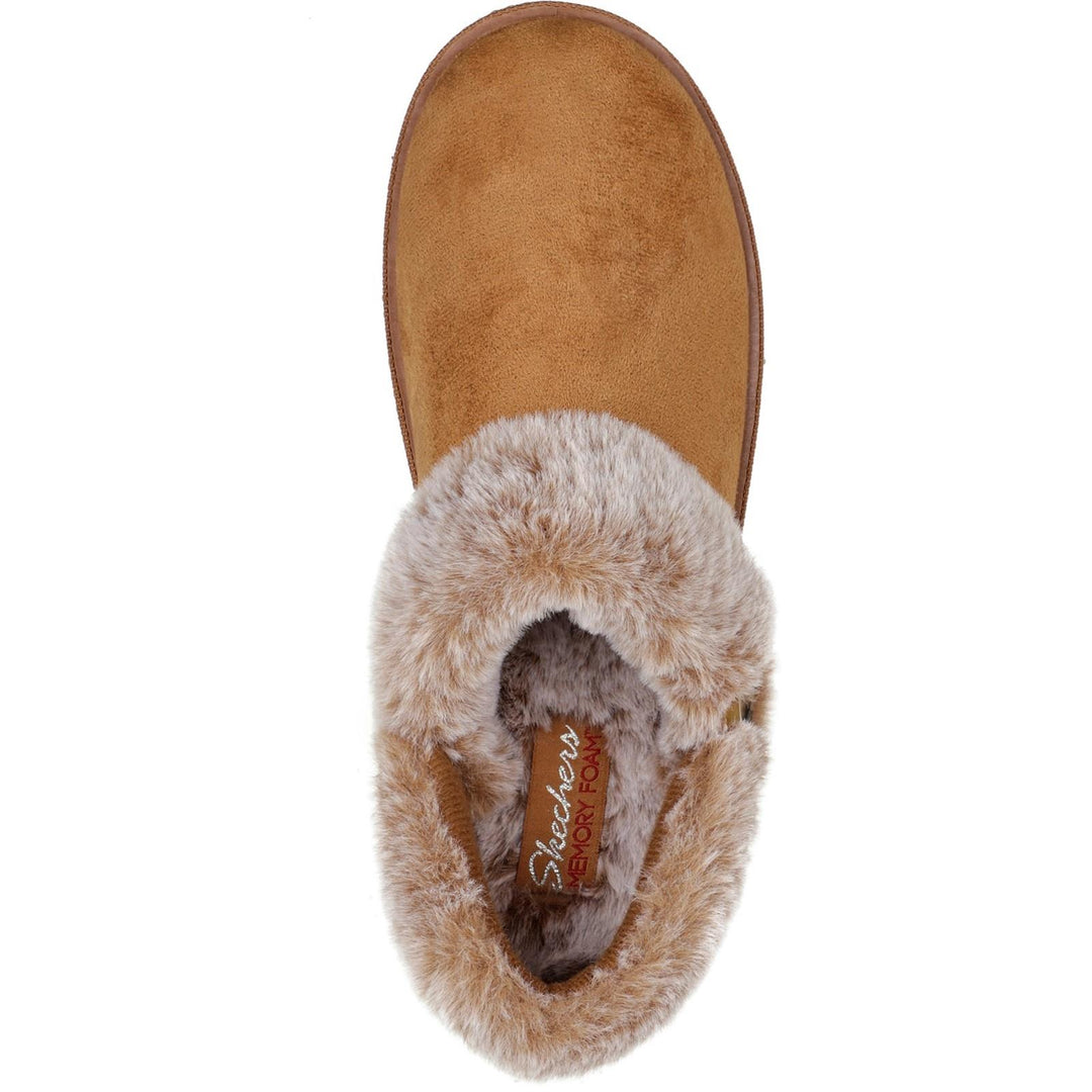 Women's Wide Fit Skechers Cozy 167219 Campfire Fresh Toast Slippers in Chestnut - Image 10