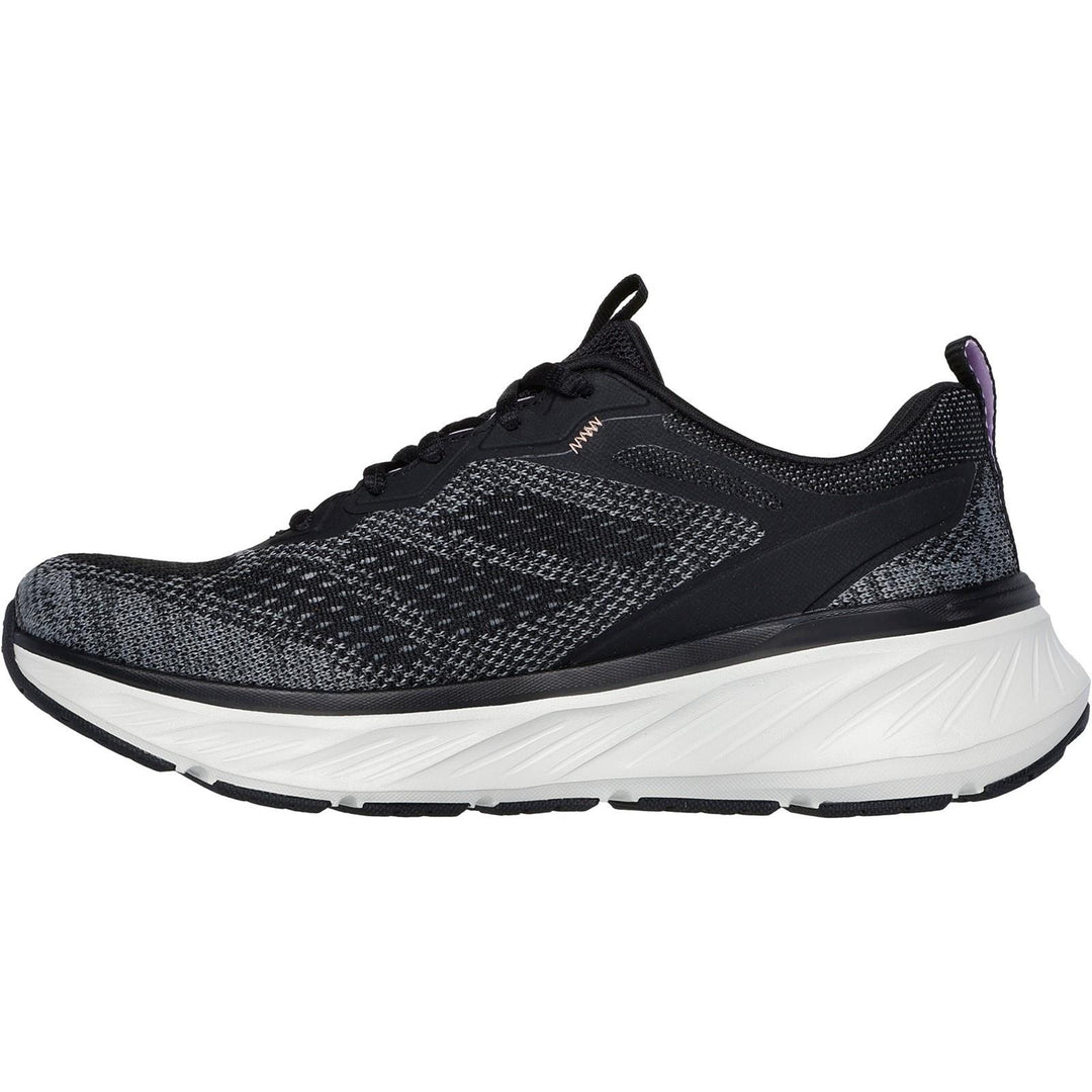 Women's Relaxed Fit Skechers 150471 Edgeride Power Flow Trainers in Black/Lavender - Image 4