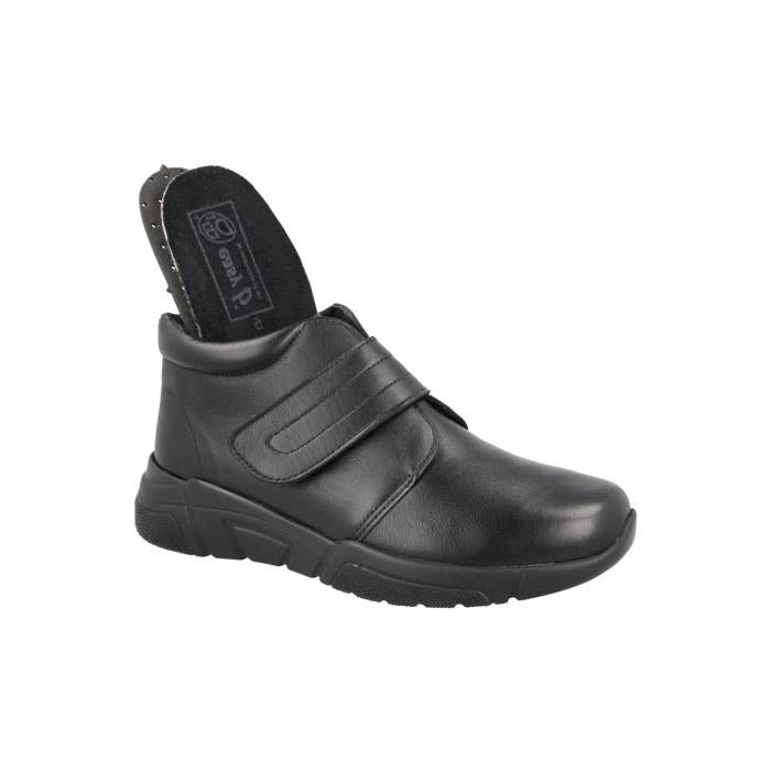 Women's Wide Fit DB Bay Ankle Boots in Black Leather - Image 6