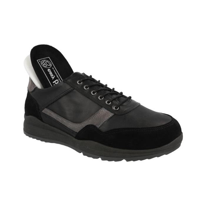 Men's Wide Fit DB Benedict Trainers in Black / Grey - Image 1