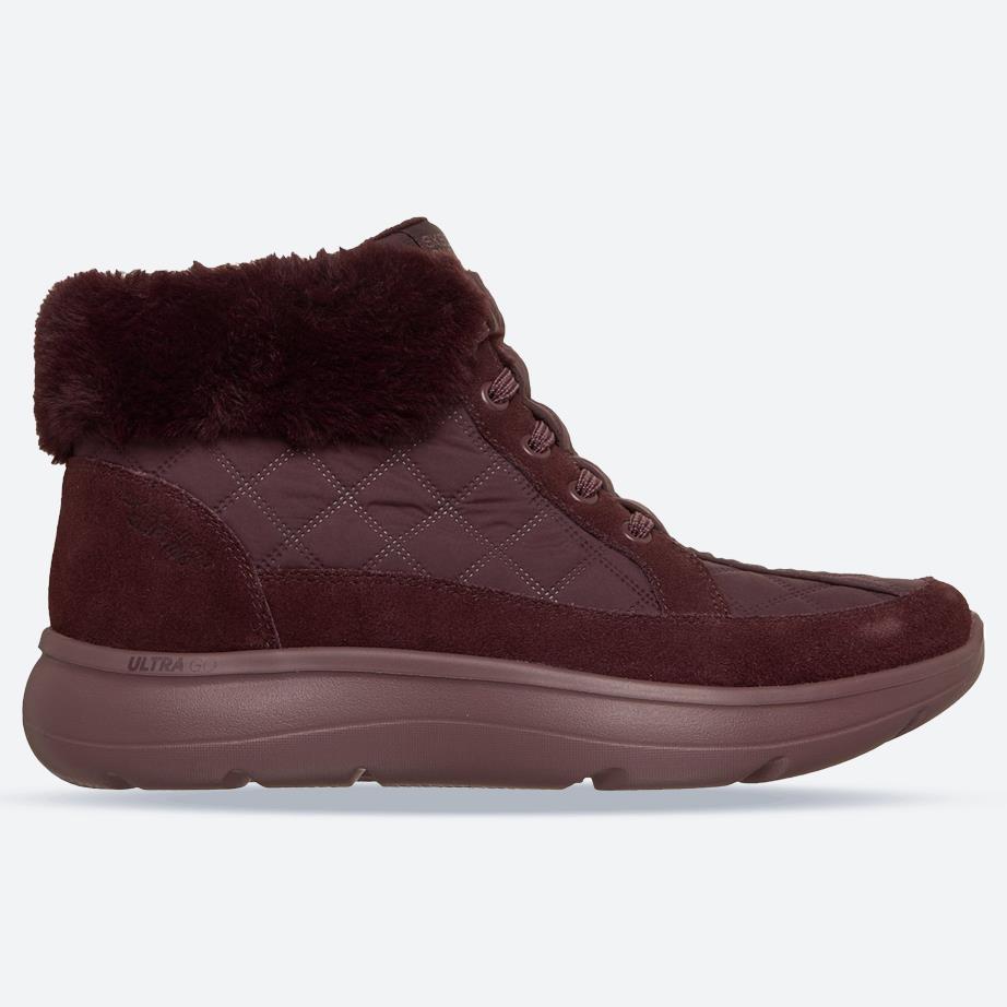 Women's Wide Fit Skechers 144841 On The Go Encore Boots in Burgundy - Image 1