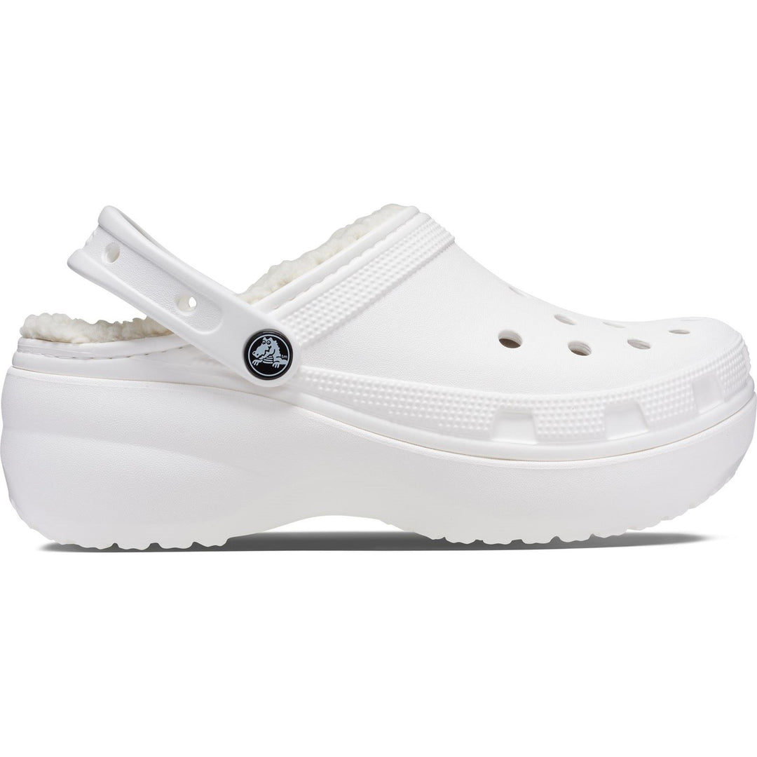 Women's Crocs 207938 Classic Platform Lined Clog Sandals in Black - Image 7