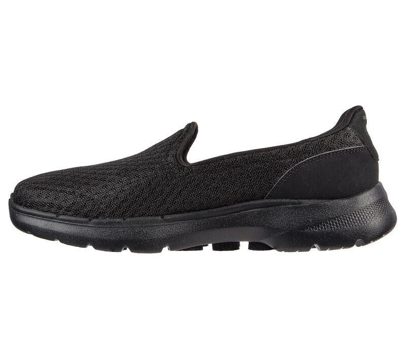 Womens Wide Fit Skechers 124508W Go Walk Trainers in Black - Image 2