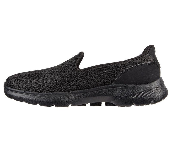 Womens Wide Fit Skechers 124508W Go Walk Trainers in Black - Image 1